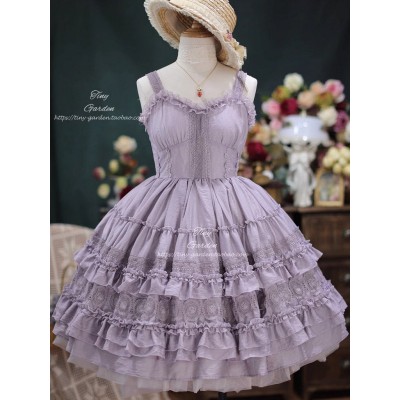 Tiny Garden Dream Bouquet Dotted Tulle Short JSK(Reservation/4 Colours/Full Payment Without Shipping)